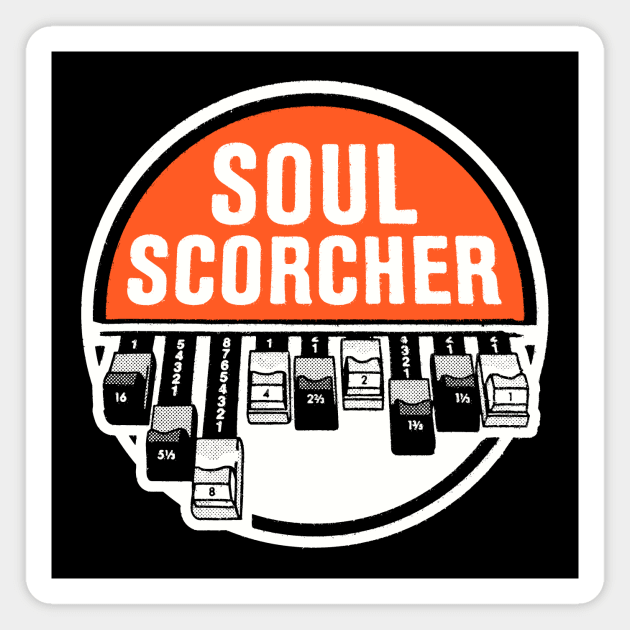 soul scorcher hammond organ emblem Magnet by Jomi